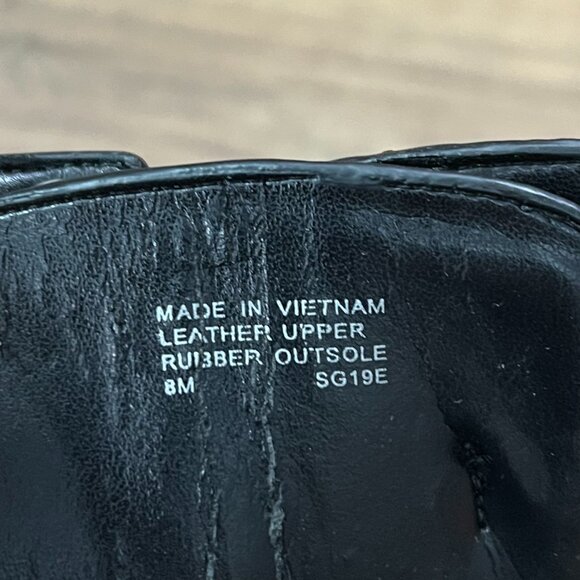 Michael Kors Bensen Cut-Out Buckle Leather Combat Goth Boots Sz 8 - Picture 12 of 12